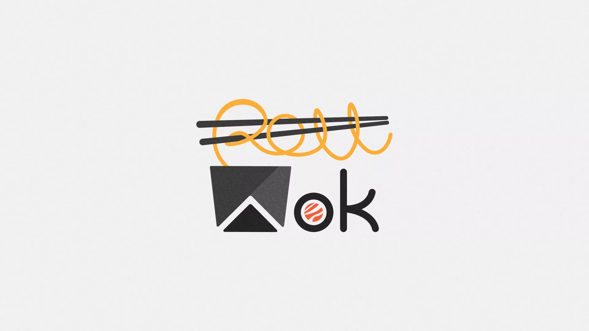 Разработка логотипа суши-бара «Roll Wok Club» в Инсаре